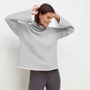 MM Lafleur Top S Oversized Sweater Sweatshirt‎ Sharon Gray Plush Terry HEAVY